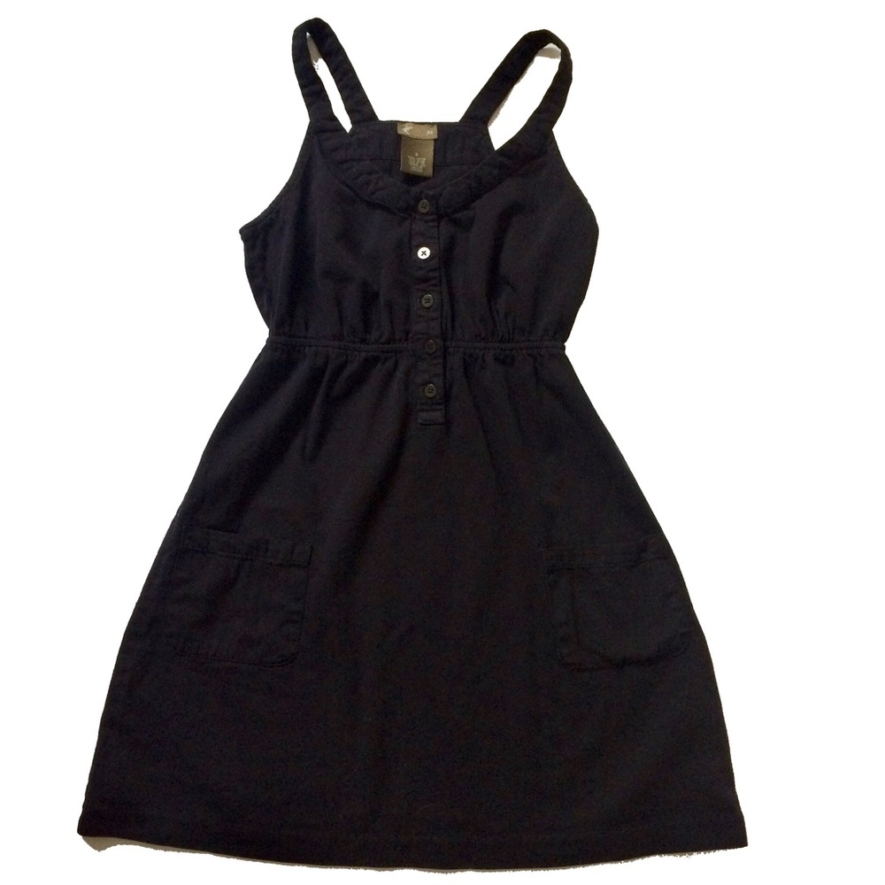 Anthropologie Fei Black Cotton Pocket Summer Dress